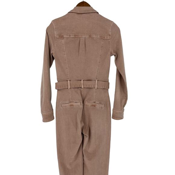 Paige Anthropologie Anessa Long Sleeve Jumpsuit in Vintage Rouge Glow - Picture 8 of 10